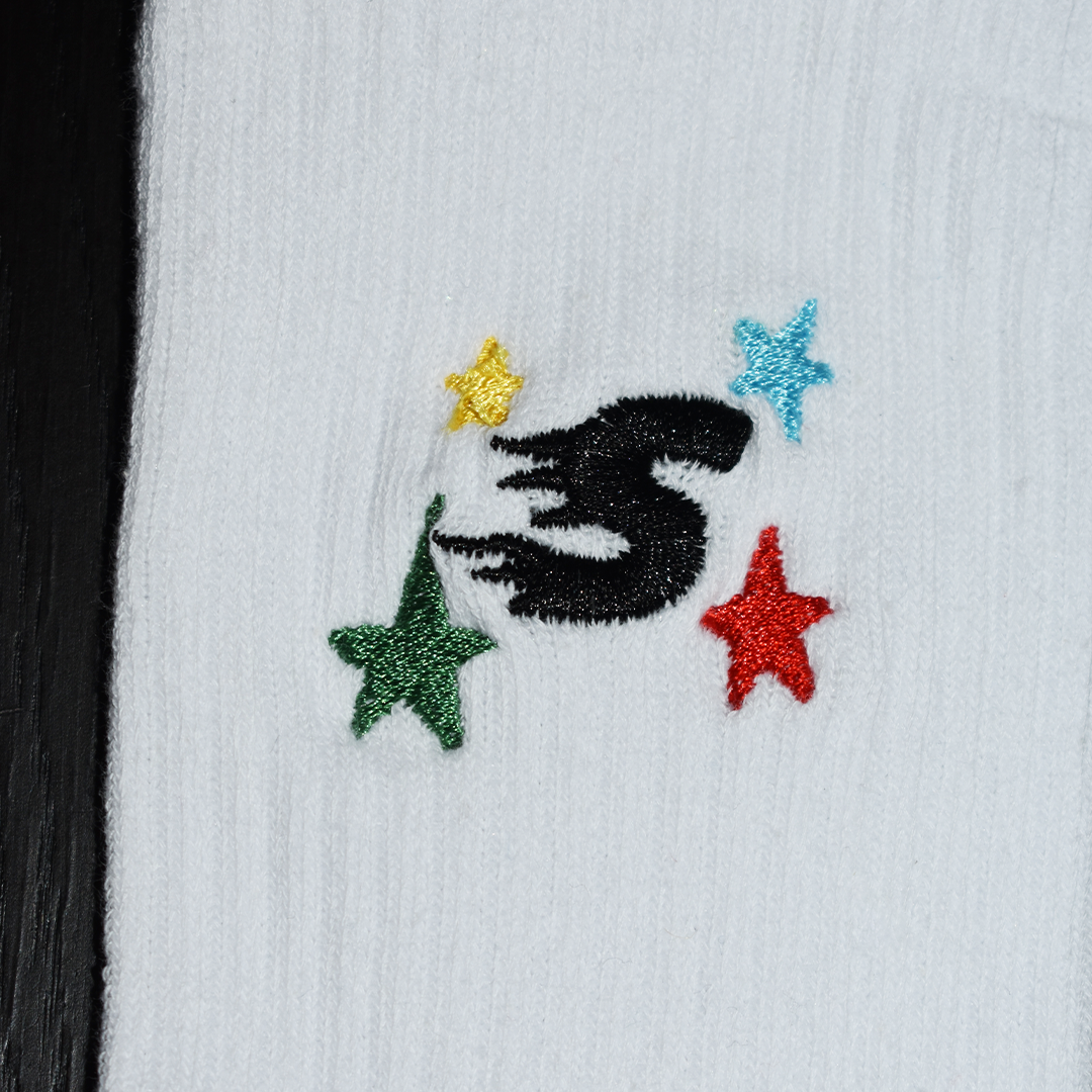 white superstar sock