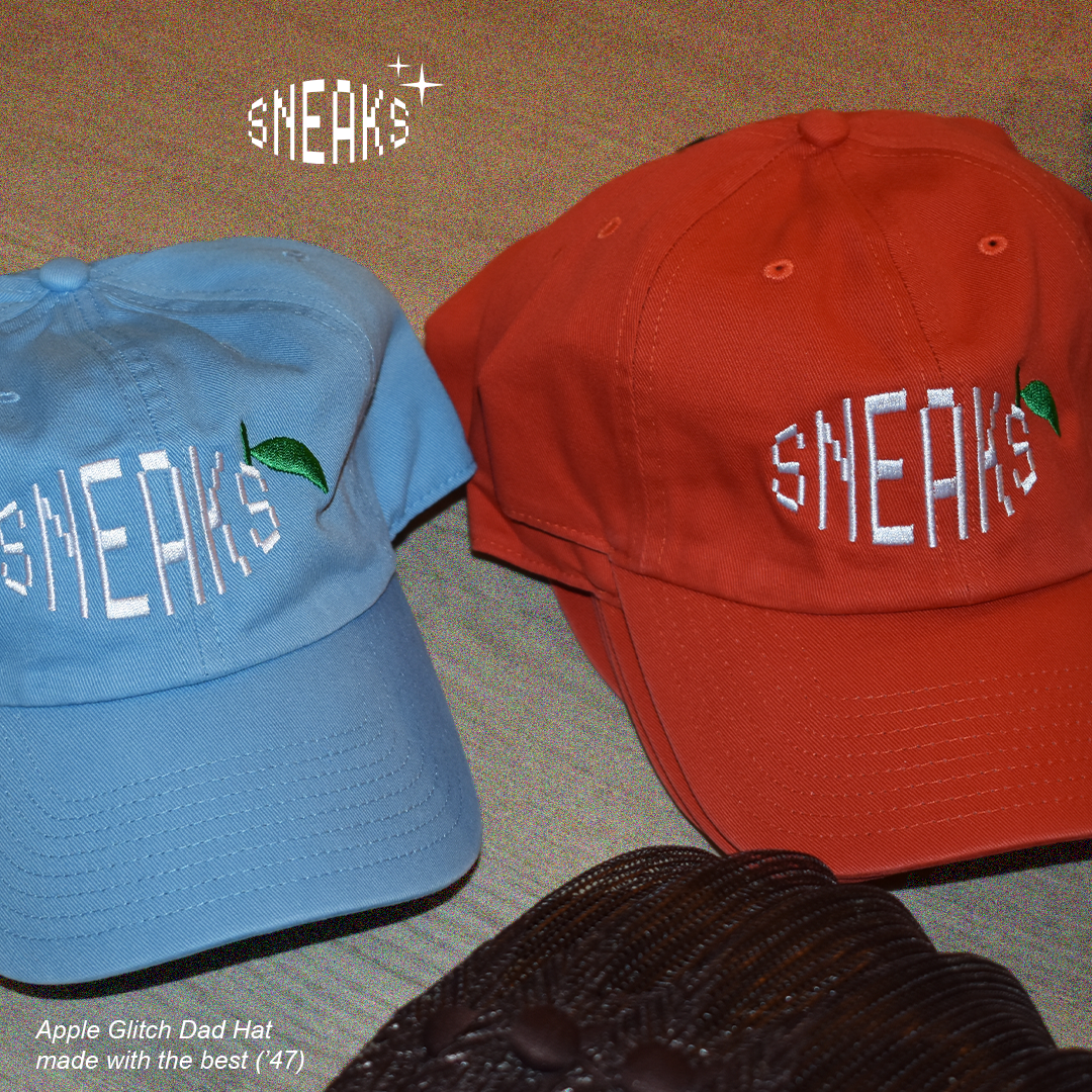 Orange Glitch Dad Hat